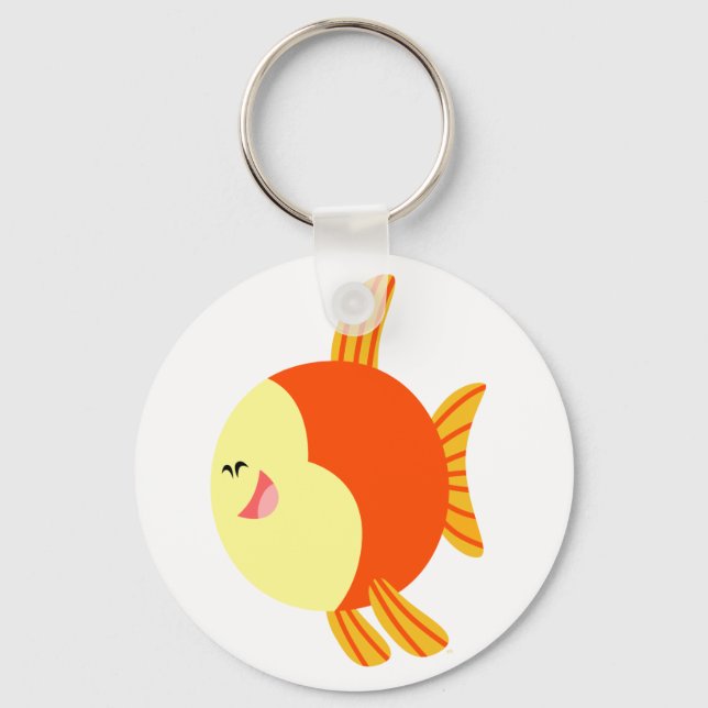 Cute and Plump Cartoon Fish Keychain (Front)