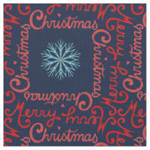 Cute and Pretty Snowflake Merry Christmas Navy