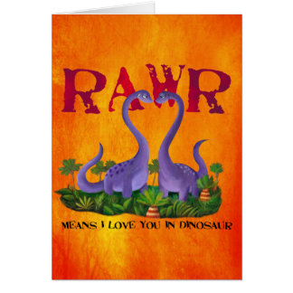 Cute and Romantic Dinos - Rawr Cards