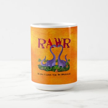 Cute And Romantic Dinos - Rawr Coffee Mug by partymonster at Zazzle