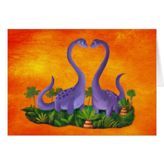 Cute and Romantic Dinosaurs Cards