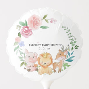 Cute and rustic Woodland Animals Baby Shower Balloon