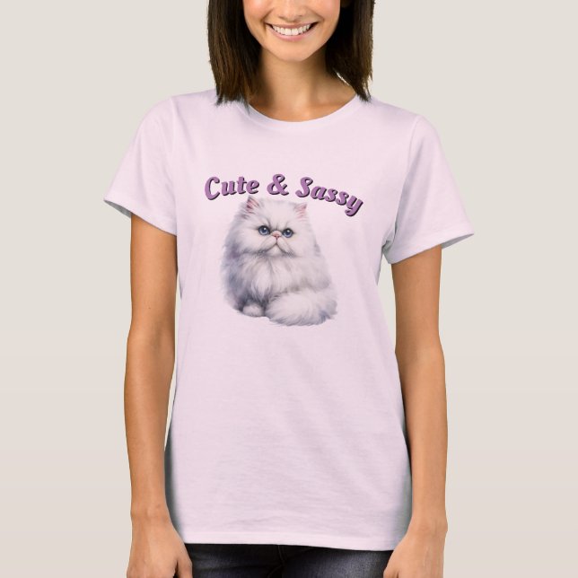 Cute and Sassy Cat T-Shirt (Front)