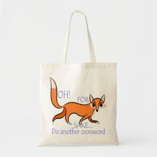 Cute and sassy fox quote for crossword lovers tote bag