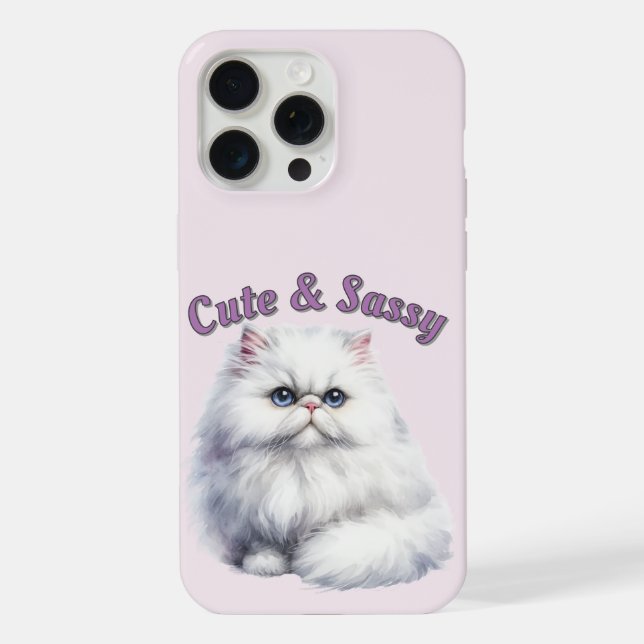 Cute and Sassy Persian Cat iPhone Case (Back)