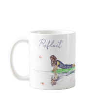Cute and Simple Girl and Butterfly Coffee Mug