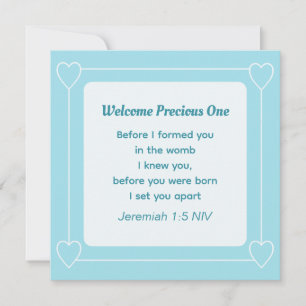 Cute and Simple Light Blue Baby Shower Invitation