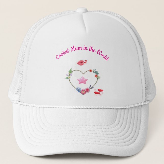 Cute and Simple Mom's  Trucker Hat (Front)