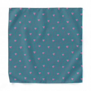 Cute and Simple Pink Little Hearts Pattern   Bandana