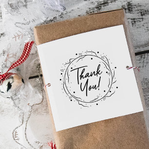 Cute and Simple Thank You Rubber Stamp