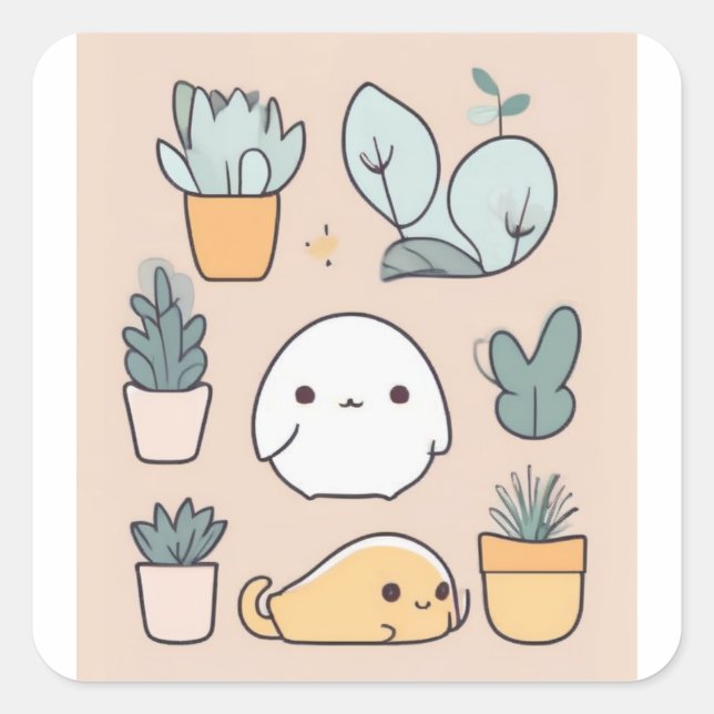  Cute and Snuggly Cat Sticker (Front)