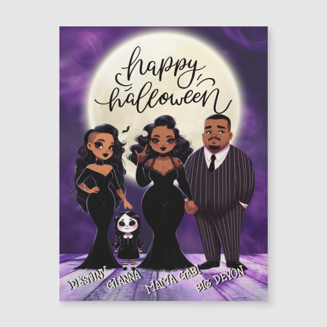 Cute and Spooky Ethnic Family Halloween  (Front)