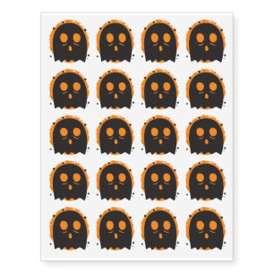 Cute and Spooky Ghost Temporary Tattoos