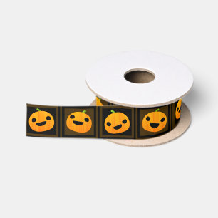 Cute and Spooky Halloween Pumpkins Ribbon