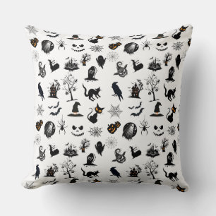 Cute and spooky Halloween Throw Pillow