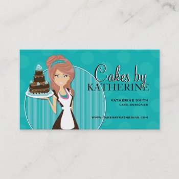 Cute And Sweet Bakery Business Cards by colourfuldesigns at Zazzle