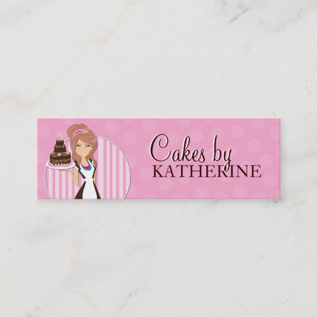 Cute and Sweet Bakery Packaging Labels Mini Business Card (Front)