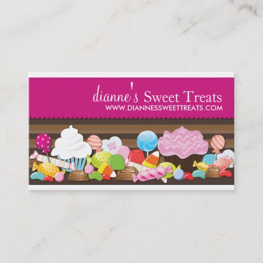 Customizable Cute and Sweet Confection Business Cards