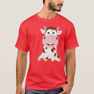 Cute and Sweet Cow Calf Cattle Bull Cows Farmer F T-Shirt