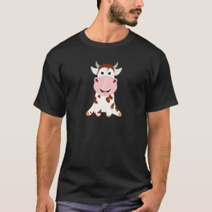 Cute And Sweet Cow  Calf Cattle Bull Cows Farmer F T-Shirt