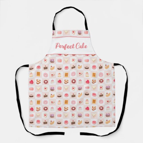 Cute and Trendy Pink White Patisserie Bakery   Apron