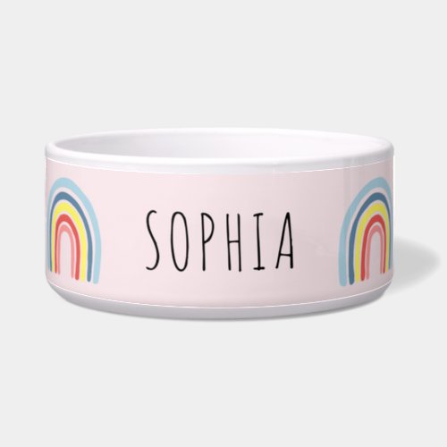 Cute and Trendy Rainbow Dog Bowl