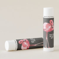 Cute and Trendy Tropical Flamingo Party Favor Lip Balm