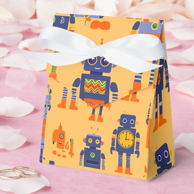 Cute and unique robots  Favor Box (Wedding)