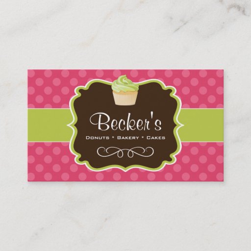 Customizable Cute and Whimsical Bakery Business Card