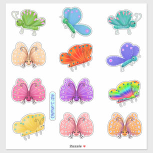 Cute and Whimsical Butterflies Sticker
