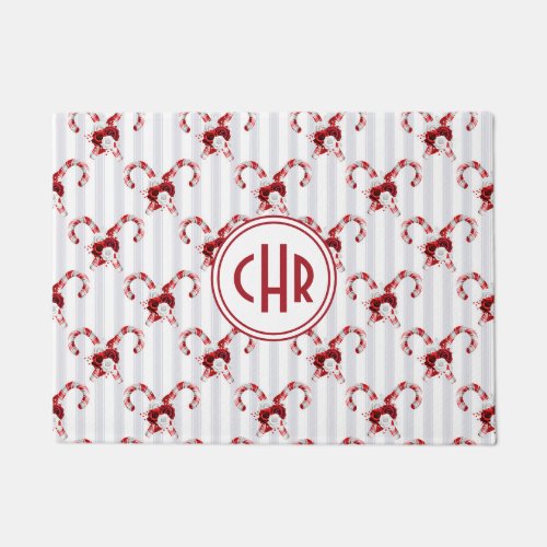 Cute and Whimsical Candy Cane Doormat
