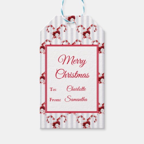 Cute and Whimsical Candy Cane Gift Tags