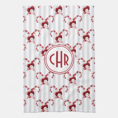 Cute and Whimsical Candy Cane Kitchen Towel