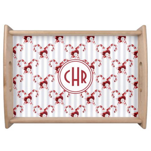 Cute and Whimsical Candy Cane Serving Tray