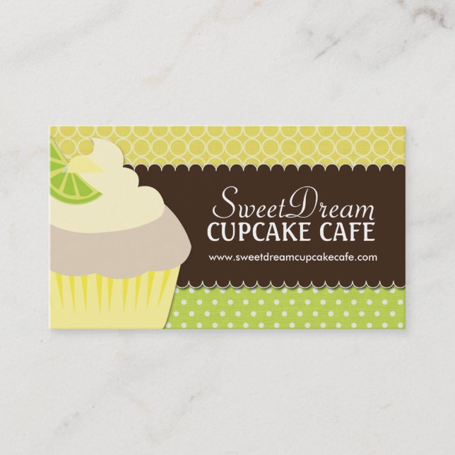 Cute and Whimsical Cupcake Bakery Business Cards (Front)