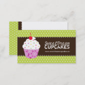 Cute and Whimsical Cupcake Bakery Business Cards (Front/Back)