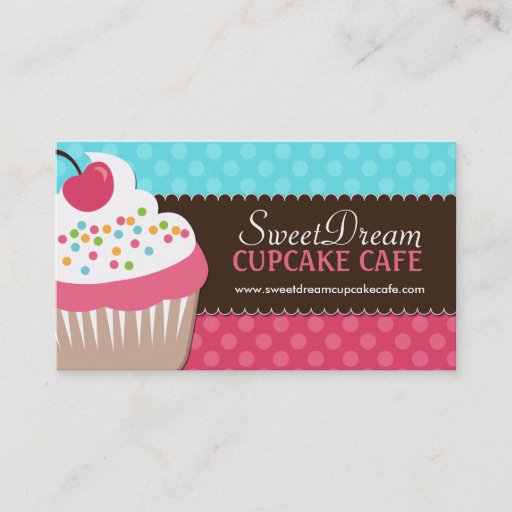 Customizable Cute and Whimsical Cupcake Bakery Business Cards