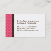 Cute and Whimsical Cupcake Bakery Business Cards (Back)