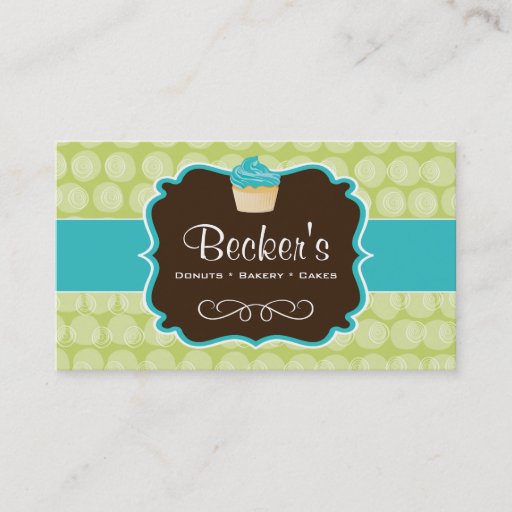 Customizable Cute and Whimsical Cupcake Business Card