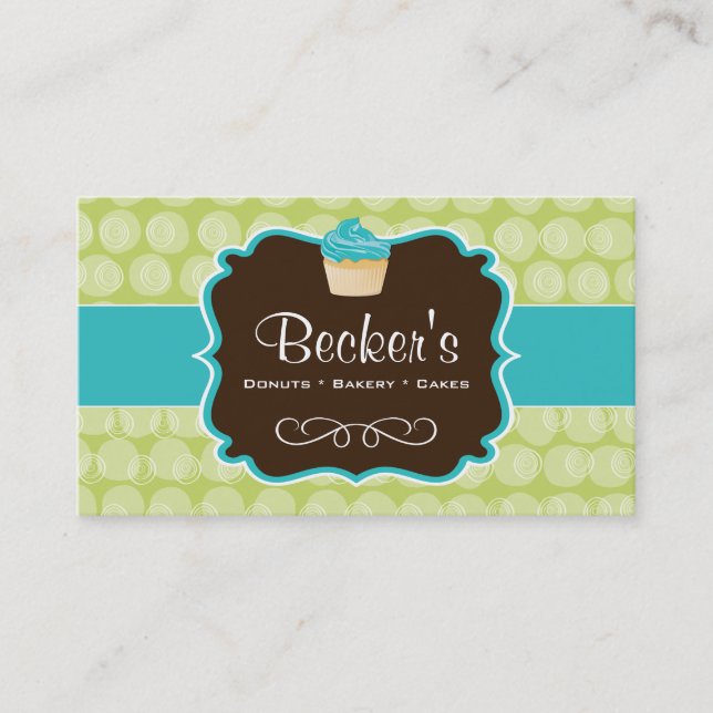 Cute and Whimsical Cupcake Business Card (Front)