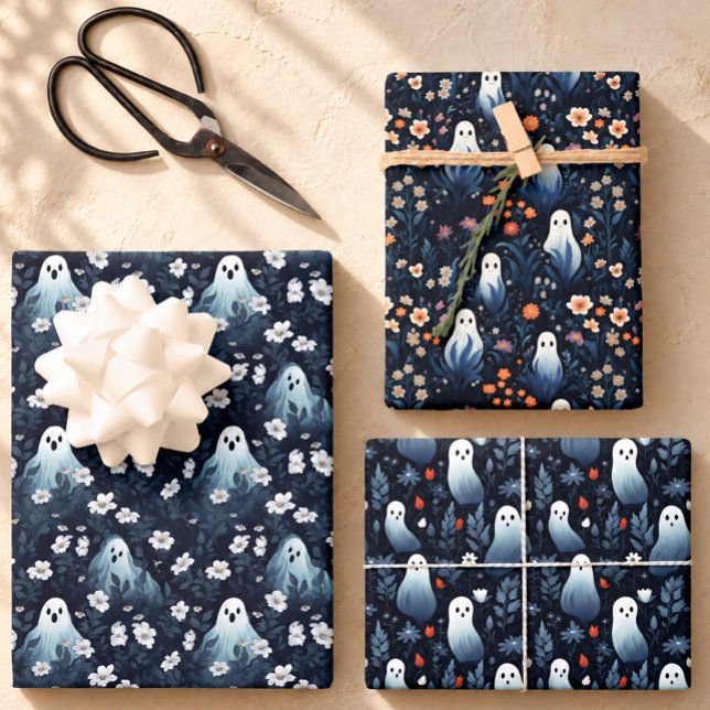 Cute and Whimsical Ghost Wrapping Paper Sheets (Cute and Whimsical Ghost Wrapping Paper Sheets)
