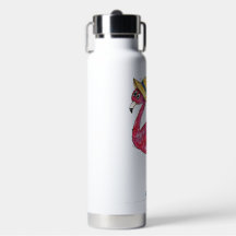 Cute and Whimsical Pink Flamingo on Skates