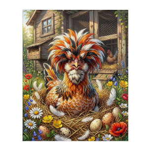 Cute and Whimsical Polish Chicken Coop Acrylic Print