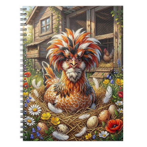 Cute and Whimsical Polish Chicken Coop Notebook