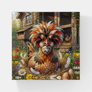 Cute and Whimsical Polish Chicken Coop Paperweight