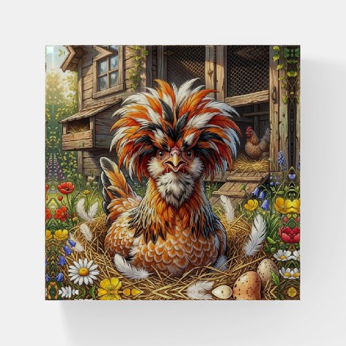 Cute and Whimsical Polish Chicken Coop Paperweight