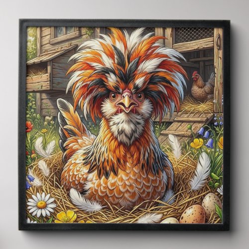 Cute and Whimsical Polish Chicken Coop Peel And Stick Photo Tile