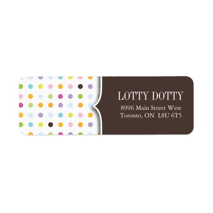 Cute and Whimsical Polk a Dot Address Labels