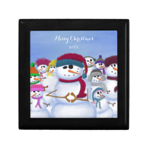 Cute and Whimsical Snowmen Gift Box