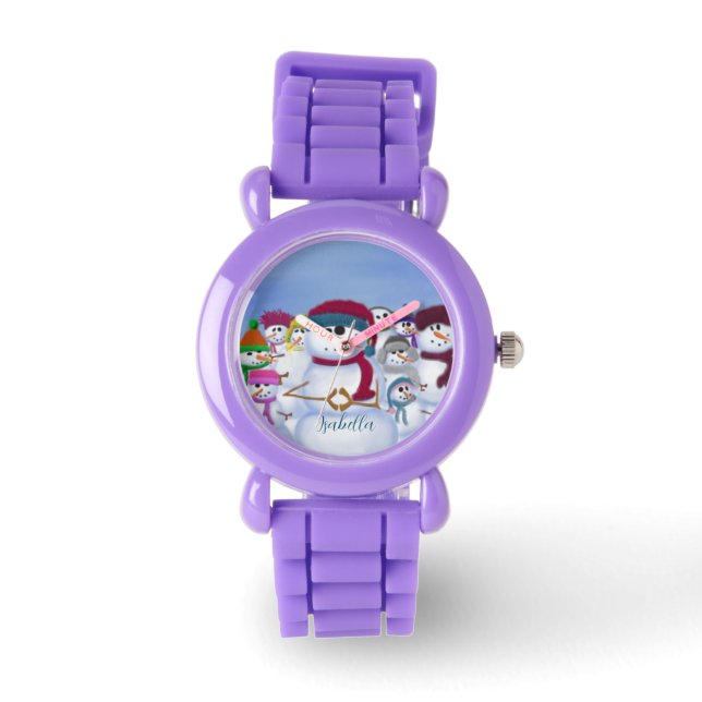 Cute and Whimsical Snowmen Watch (Front)